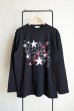 画像1: WATARU TOMINAGA       graphic long sleeve T-shirt・safety pin&star (1)