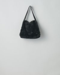 ssstein         SHEEP FUR FLAP SHOULDER BAG・BLACK×BLACK