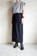 画像11: BELPER        OVERLAP STRAIGHT SKIRT・navy