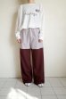 画像13: renewces       "bicolor 2 materials combi pants"・brick brown×light pearl pink