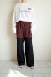 画像13: renewces       "bicolor 2 materials combi pants"・brick brown×dark navy