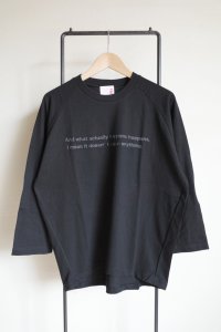 renewces       "The type2 BOX RAGLAN SLEEVE T-sh"・E.S.C black×black