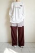 画像9: renewces       "bicolor 2 materials combi pants"・brick brown×light pearl pink