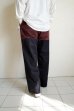 画像8: renewces       "bicolor 2 materials combi pants"・brick brown×dark navy