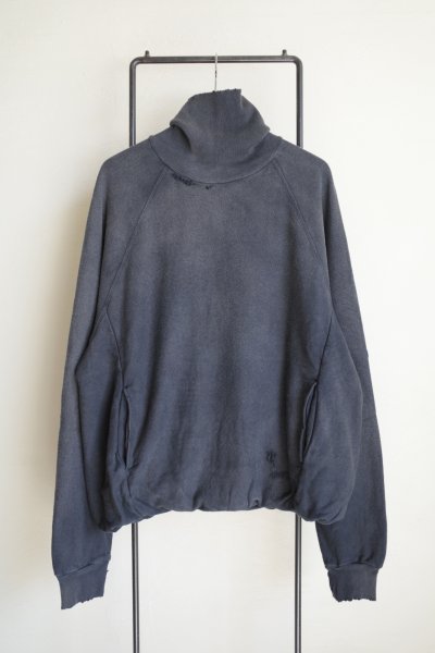 画像1: THE JEAN PIERRE       Pigmentdye Dove Turtle Sweat Shirt ・fade blk