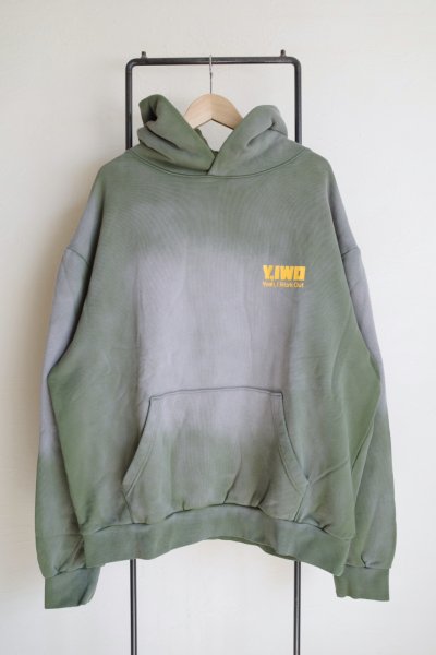 画像1: Y,IWO       Hardwear Washed Hoodies・washed army green