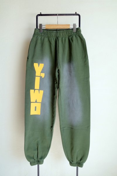 画像1: Y,IWO       Hardwear Washed Sweatpants・washed  army green