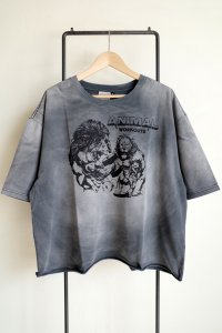 Y,IWO       Strong Cropped Tees・washed black