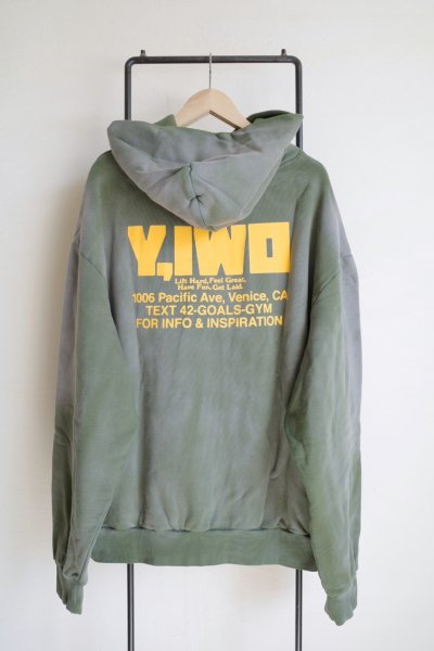 画像2: Y,IWO       Hardwear Washed Hoodies・washed army green