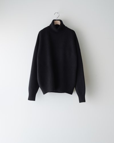 画像1: ssstein       EXTRA FINE WOOL WARM KNIT TURTLE NECK LS・BLACK