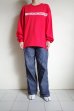 画像10: renewces       "a slightly different box silhouette long sleeve T-sh"・attack of youth RED