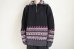 画像7: fluss       fairisle half zip crochet color knit・black