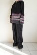 画像11: fluss       fairisle half zip crochet color knit・black