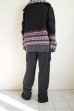 画像13: fluss       fairisle half zip crochet color knit・black