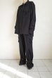 画像12: fluss       gathered flap pocket work shirts・black