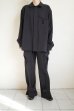 画像11: fluss       gathered flap pocket work shirts・black