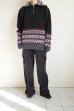 画像10: fluss       fairisle half zip crochet color knit・black