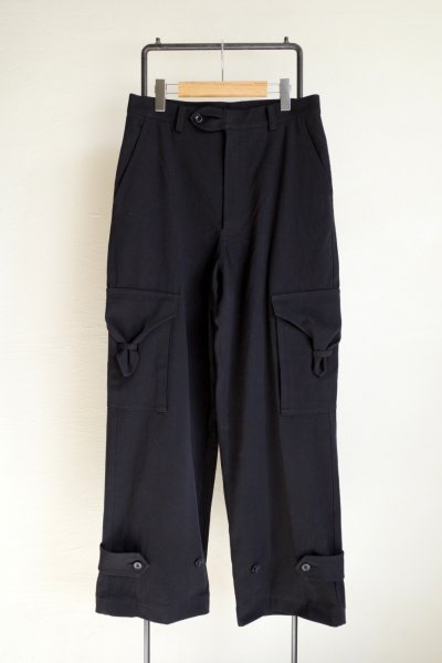 画像1: fluss       gathered flap pocket cargo・black