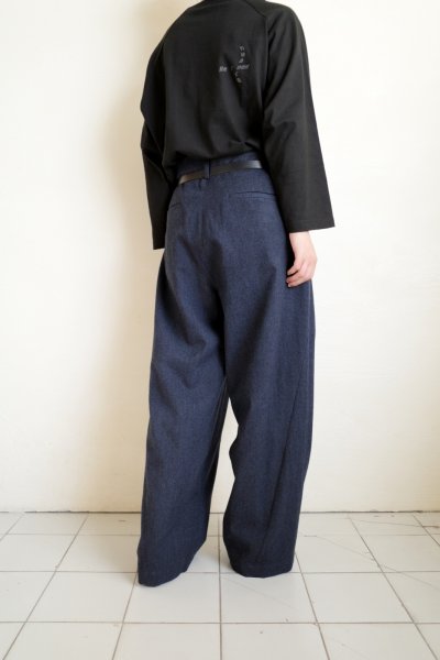 画像13: Dulcamara　　　　　　よそいきスラッシュシームバギーパンツ・ネイビー