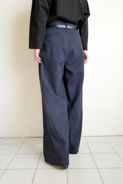 画像9: Dulcamara　　　　　　よそいきスラッシュシームバギーパンツ・ネイビー