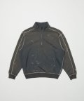 BAL       RUSSELL DISTRESSED ATHLETIC HEAVY COTTON HALF ZIP・charcoal gray