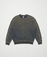 BAL       RUSSELL DISTRESSED ATHLETIC HEAVY COTTON CREW・charcoal gray