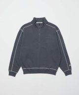 BAL       RUSSELL ATHLETIC HEAVY COTTON HALF ZIP・charcoal gray