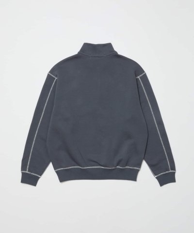 画像2: BAL       RUSSELL ATHLETIC HEAVY COTTON HALF ZIP・charcoal gray