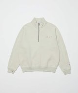 BAL       RUSSELL ATHLETIC HEAVY COTTON HALF ZIP・sand