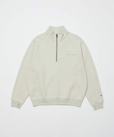 画像1: BAL       RUSSELL ATHLETIC HEAVY COTTON HALF ZIP・sand