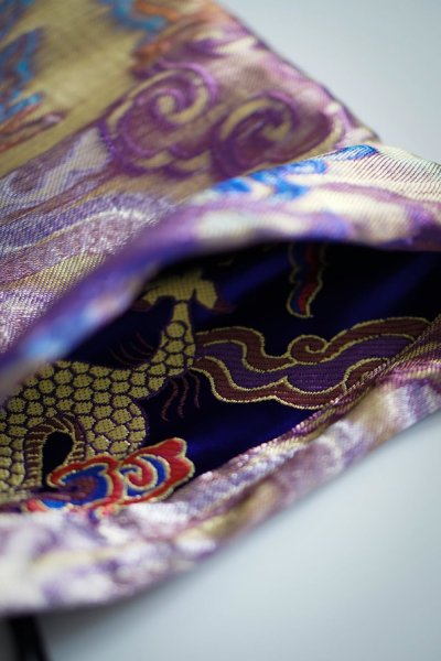 画像1: oitan       "KINCHAKU" SILK DRAGON yellow