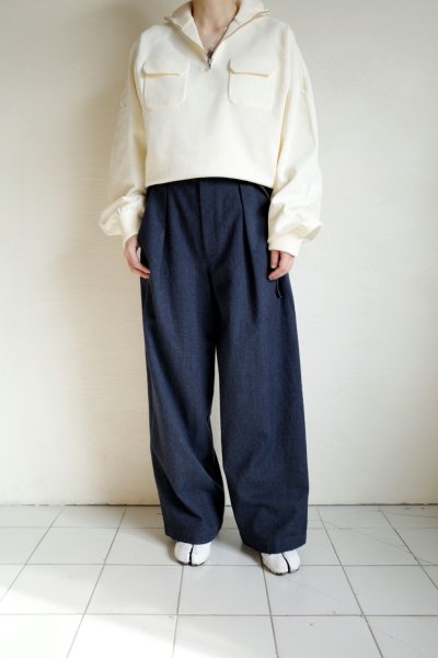 画像13: HeRIN.CYE       30%OFF Half zip knit pullover・WHITE