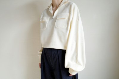画像14: HeRIN.CYE       30%OFF Half zip knit pullover・WHITE