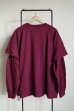 画像2: renewces       "3way Layered T-sh"・burgundy (2)