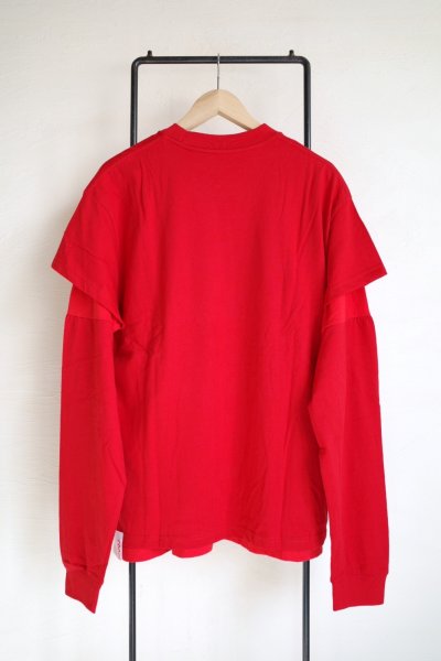 画像2: renewces       "3way Layered T-sh"・red