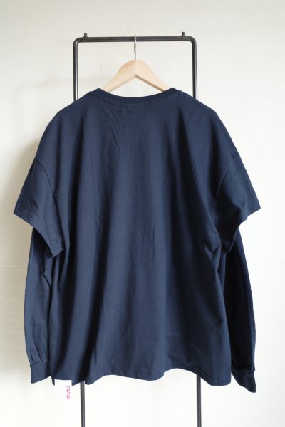 画像2: renewces       "3way Layered T-sh"・navy