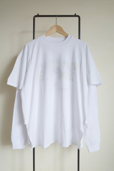 画像1: renewces       "3way Layered T-sh"・white