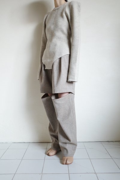 画像14: Mediam       Wool Knit Body Suit Like Pullover・mix