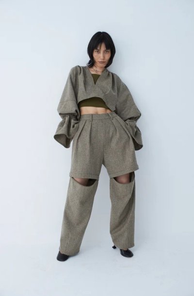 画像4: Mediam       Tweed Removable Pants・Sand