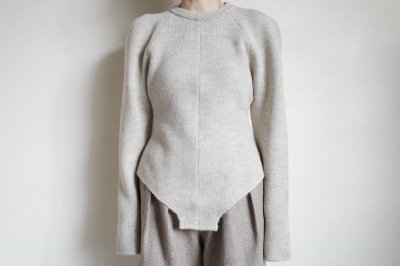 画像10: Mediam       Wool Knit Body Suit Like Pullover・mix