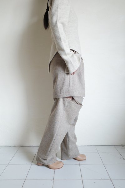 画像15: Mediam       Wool Knit Body Suit Like Pullover・mix