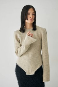 Mediam       Wool Knit Body Suit Like Pullover・mix