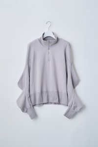 naokitomizuka       power shoulder half zip sweatshirts・gray