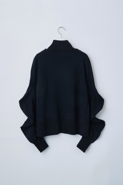 画像2: naokitomizuka       power shoulder half zip sweatshirts・black