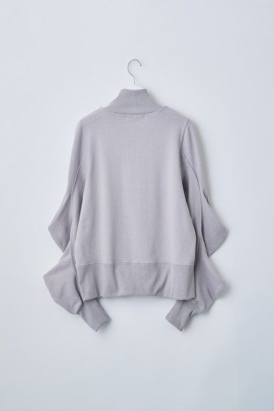 画像2: naokitomizuka       power shoulder half zip sweatshirts・gray