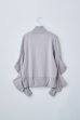 画像2: naokitomizuka       power shoulder half zip sweatshirts・gray (2)