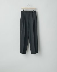 ssstein       TWO TUCK EASY TROUSERS・BLACK