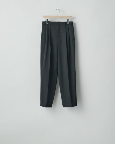 画像1: ssstein       TWO TUCK EASY TROUSERS・BLACK