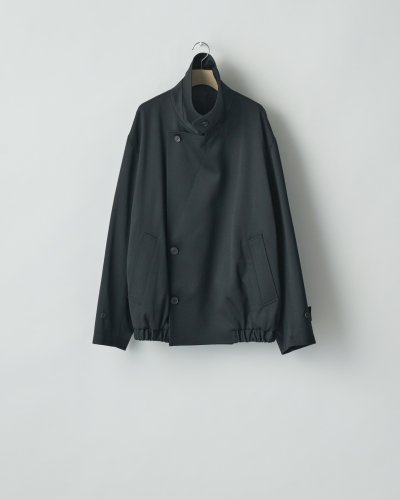 画像2: ssstein         W/SI SATIN OVERSIZED DOUBLE BREAST BLOUSON・BLACK