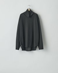 ssstein         WOOL SILK KNIT HIGH NECK LS・BLACK